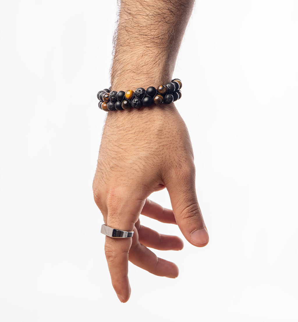Lava stone - Bracelet de perles