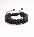 Black Onyx - Bracelet de perles (finition mate)