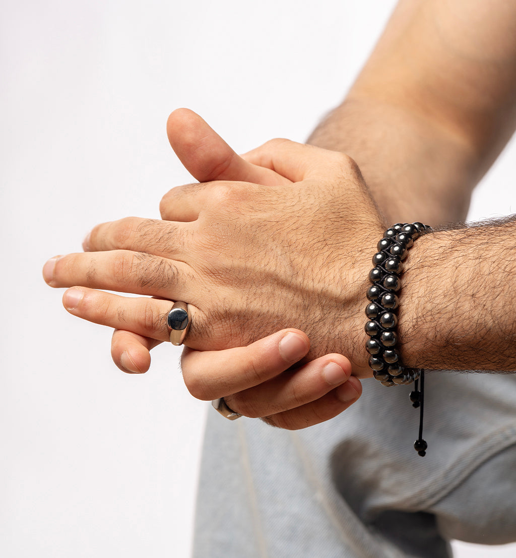 Hematite - Bracelet de perles